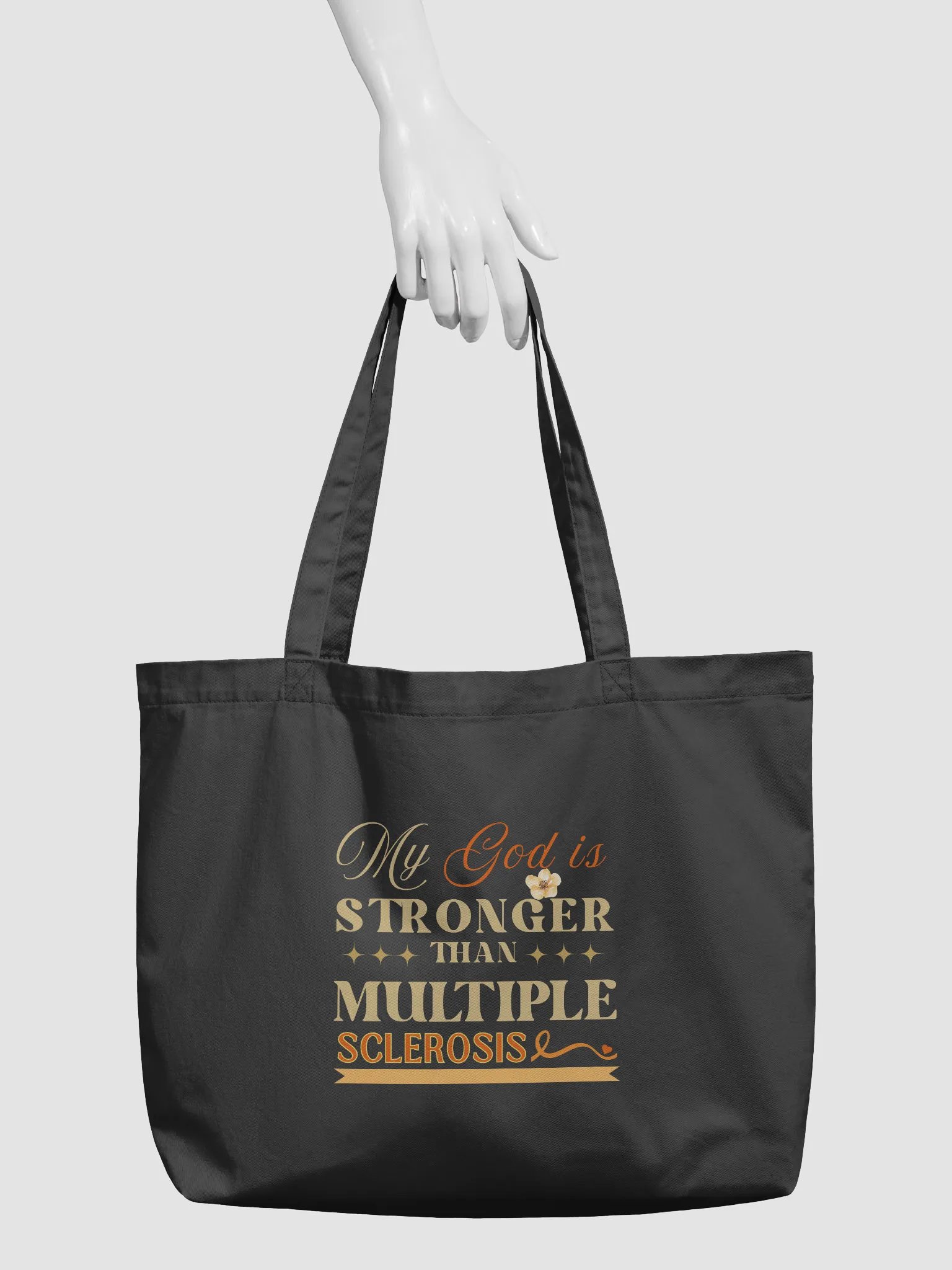 My God is Stronger Than Multiple Sclerosis Eco Tote bag product image (4)