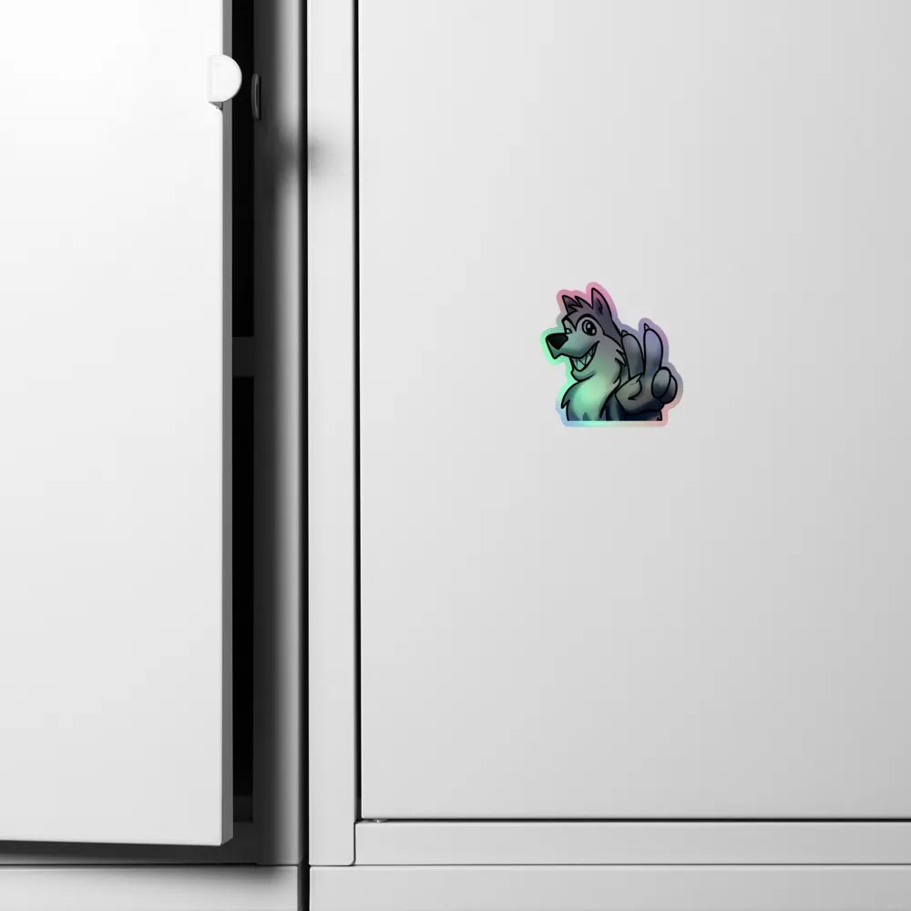 Friendly Wolf Holographic Sticker Sheet product image (6)