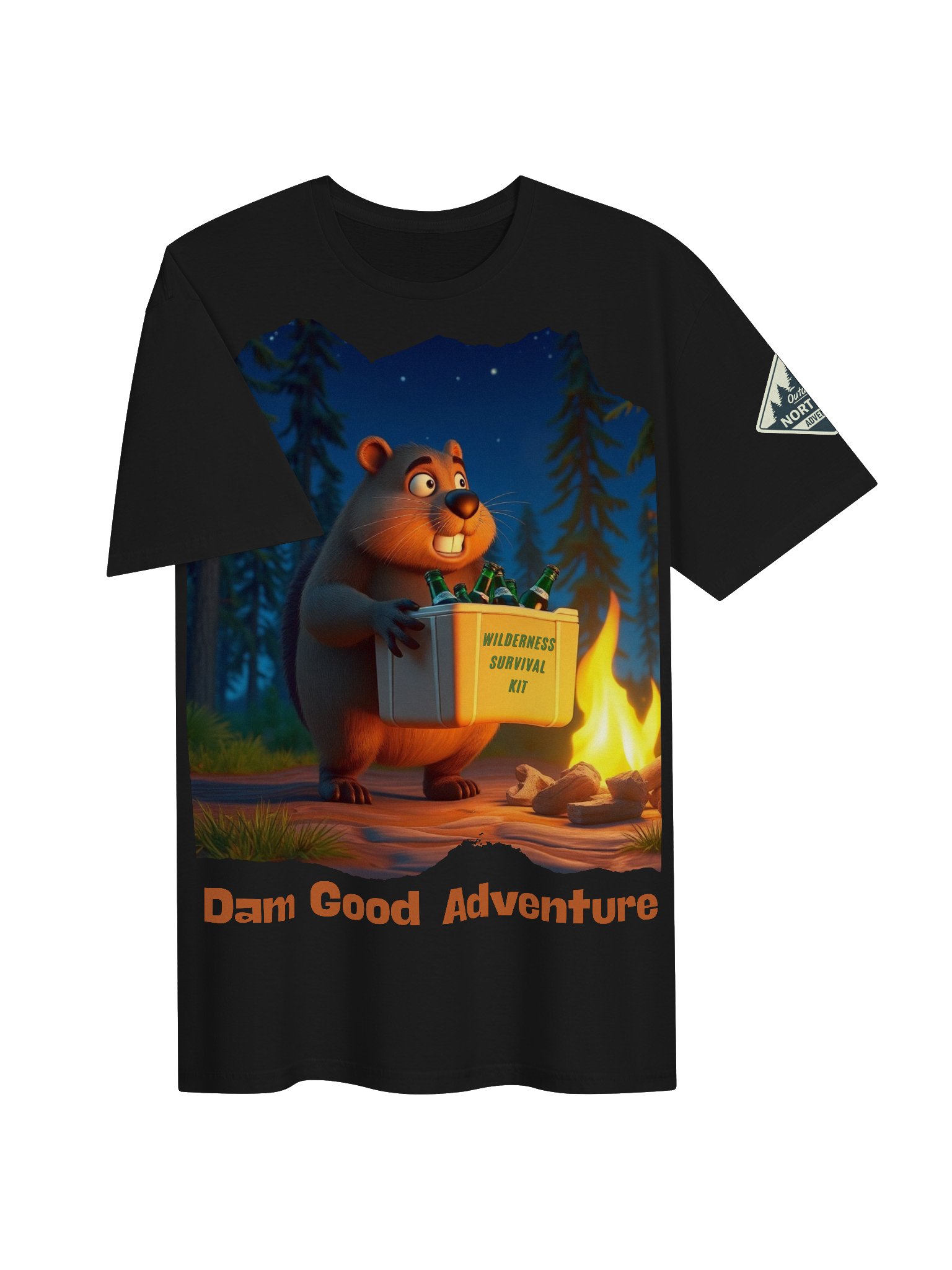 Dam Good Adventure Beaver T-Shirt | Wilderness Survival Kit Cooler product image (16)