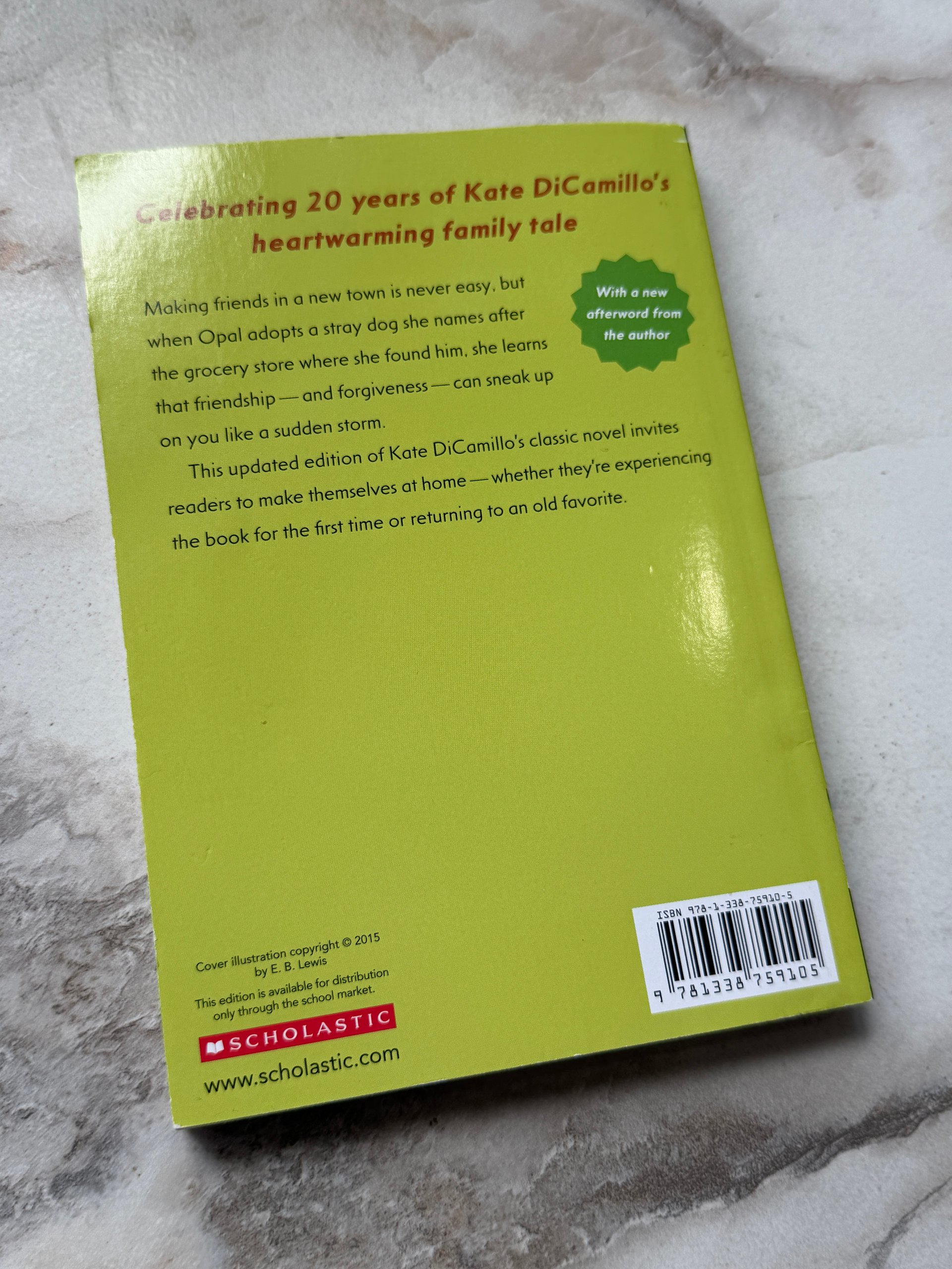 2021 | Because of Winn-Dixie | Kate DiCamillo | Updated 20th Anniversary Scholastic Edition product image (2)