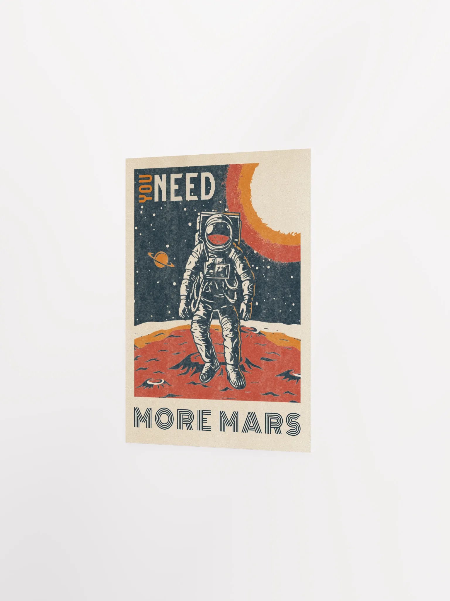 You need more Mars — Vintage space poster, retro space art, propaganda poster, retrofuturism art, retro sci-fi print product image (7)