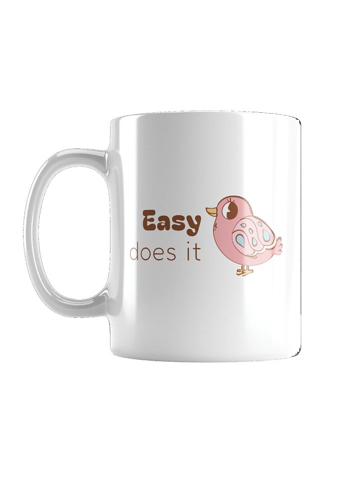 Easy Does It Bird Mug | Retro 70s Whimsical Character Coffee Cup product image (1)
