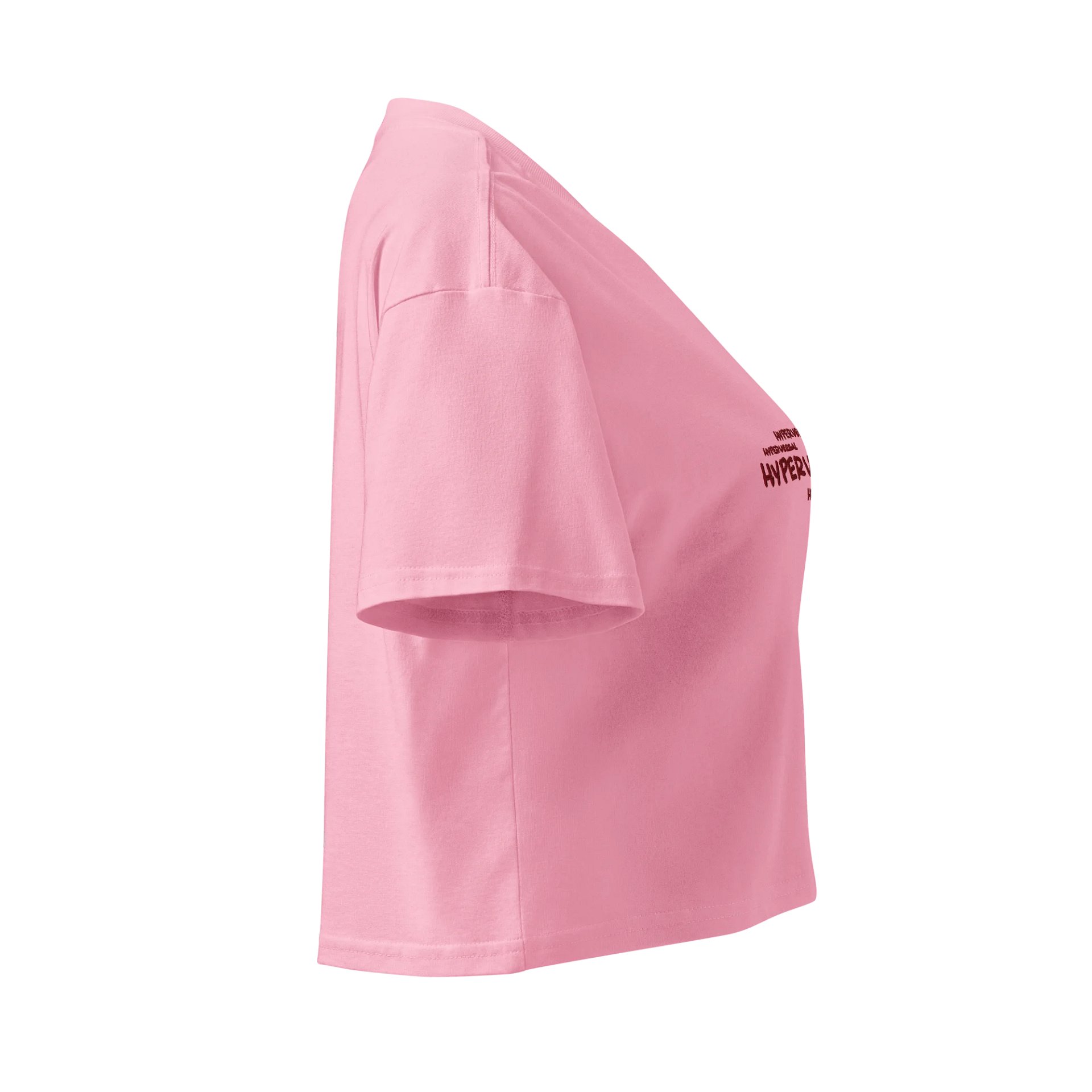 HYPERVERBAL bubble (maroon) croped cotton tee product image (6)