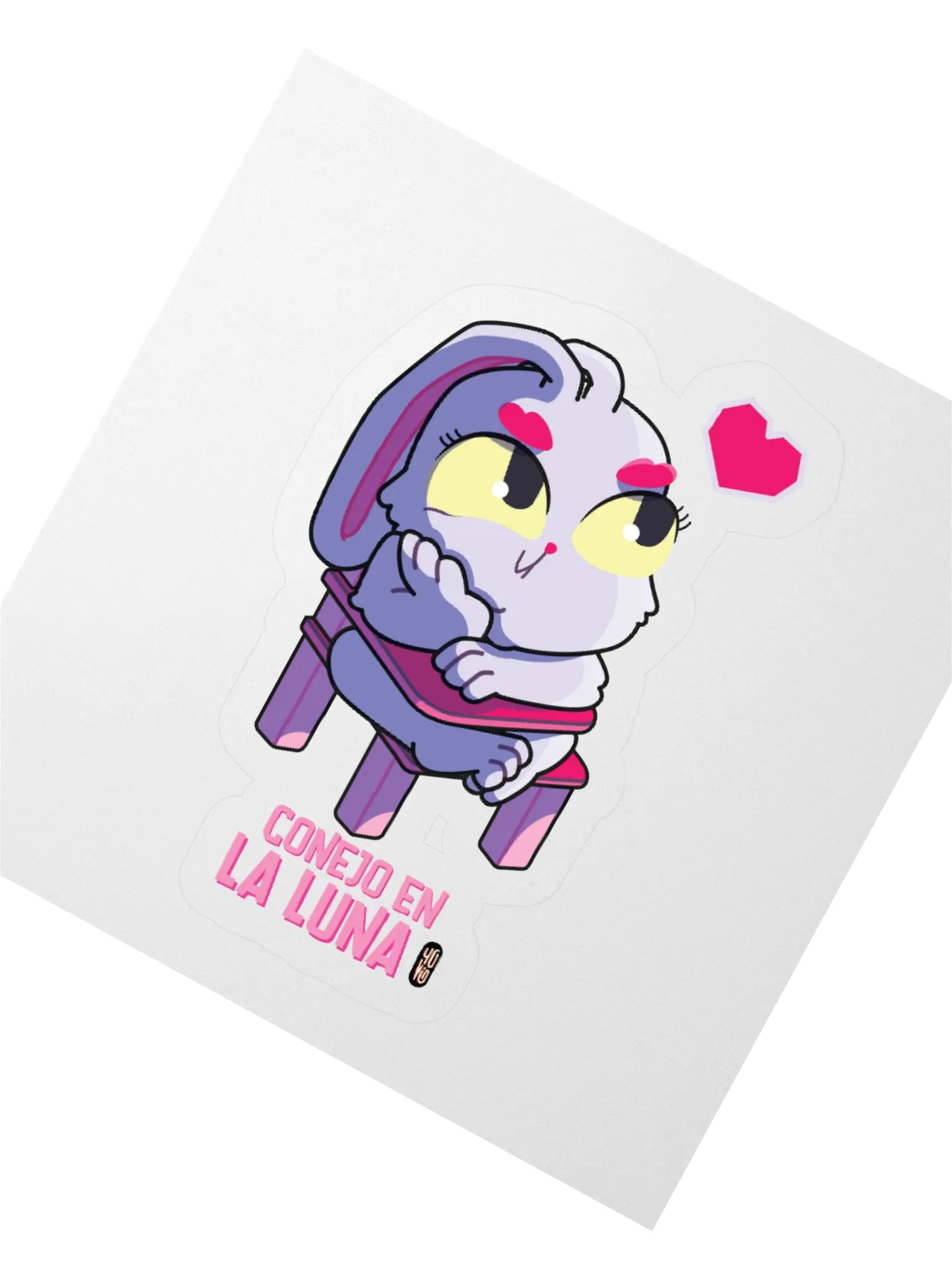 Conejo en la Luna - Sticker (Kiss Cut) product image (2)