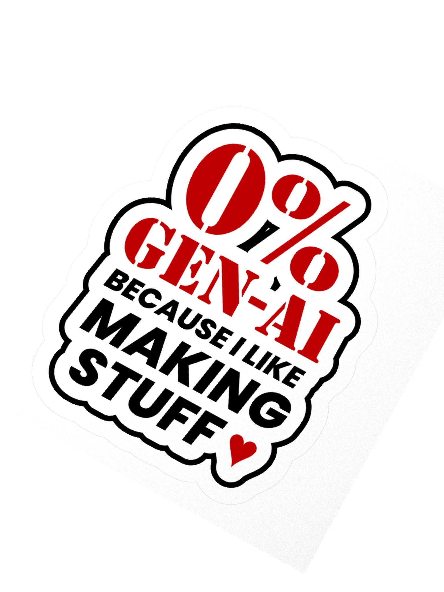 0% Generative AI Sticker product image (6)