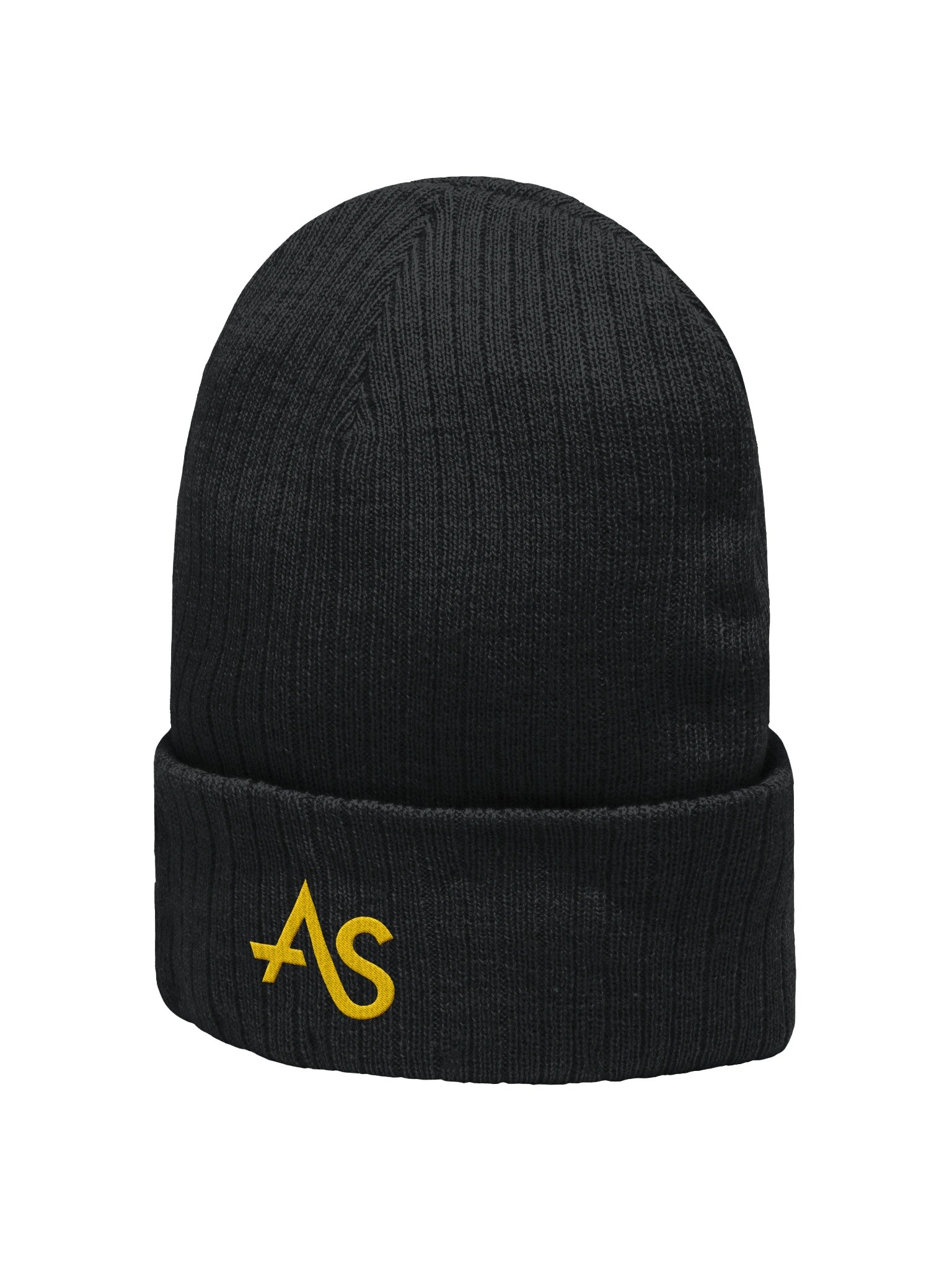 Yellow AS Logo Ribbed Beanie product image (1)