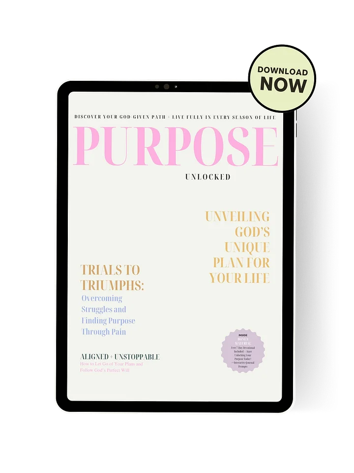 Purpose Unlocked: Unveiling God's Unique Plan For Your Life E-Book product image (1)