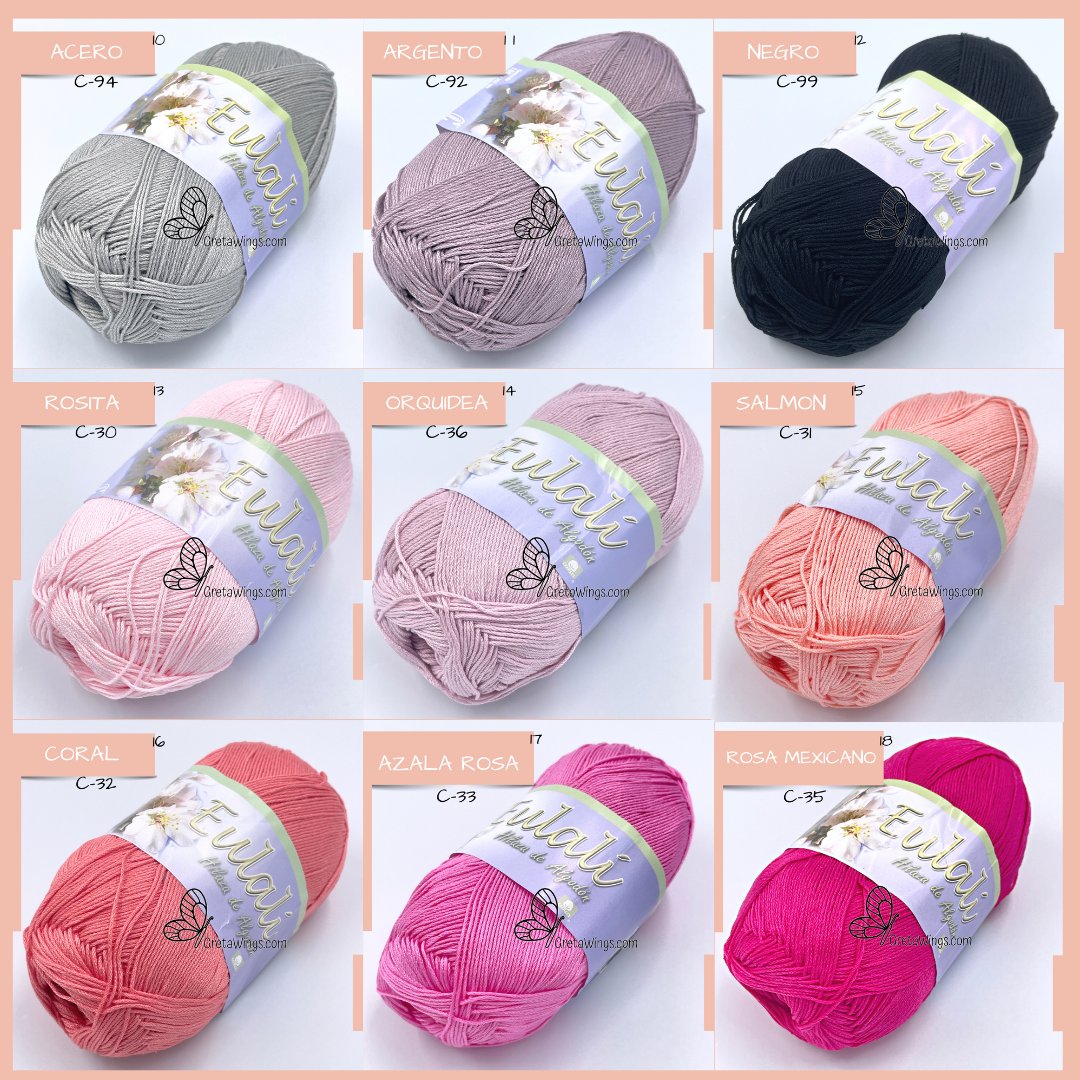 EULALI – Premium Mercerized Cotton Yarn🧶 [100g]100% Mercerized Cotton product image (3)