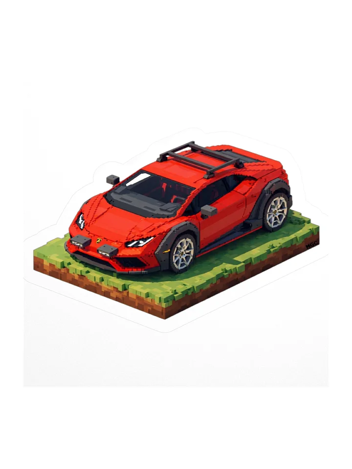 Rosso Mars Red Lamborghini Huracan Sterrato Sticker (Pixel, Retro, Minecraft) product image (1)