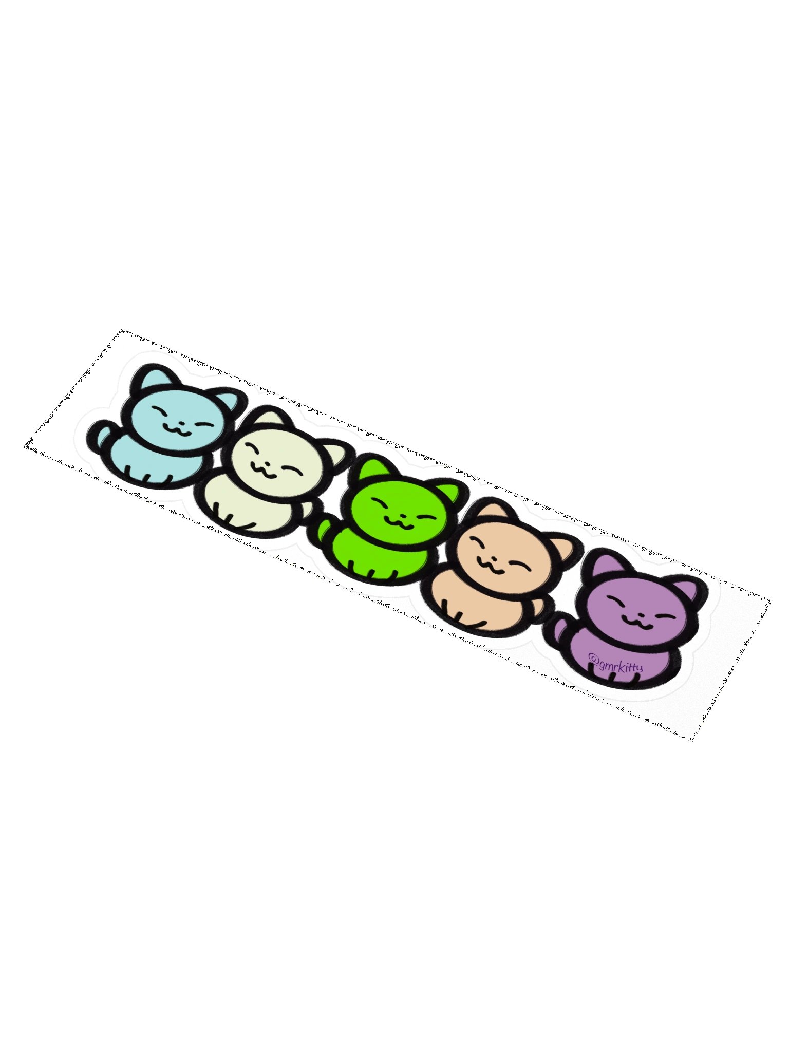 Long Chibi Sub Kitties Sticker product image (1)