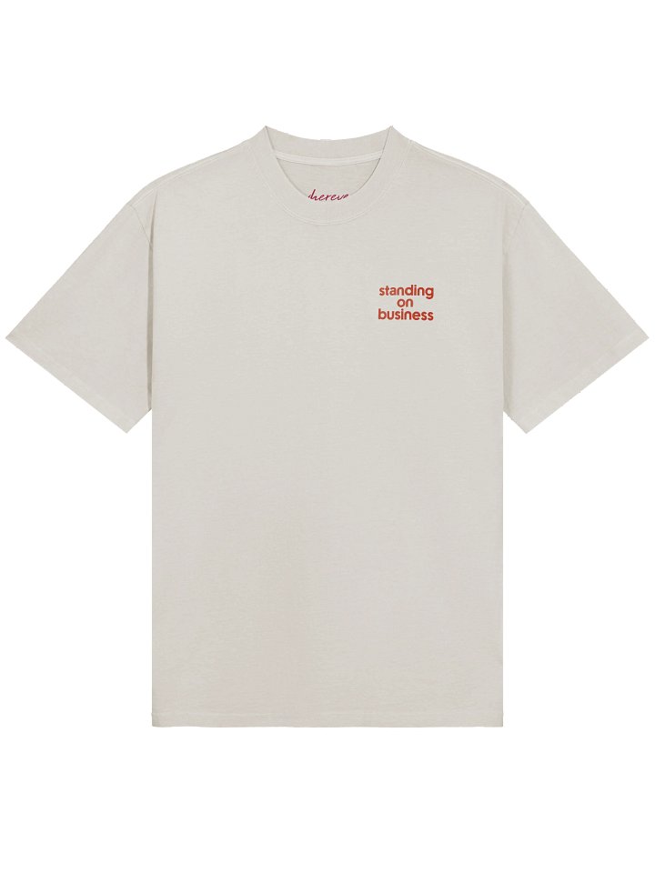Standing on Biz Tee (Sand) product image (2)