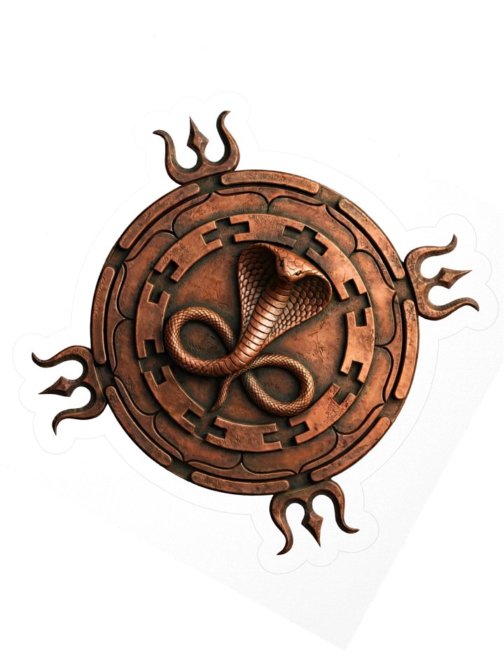 Sacred Naga & Trishul Yantra Sticker product image (5)