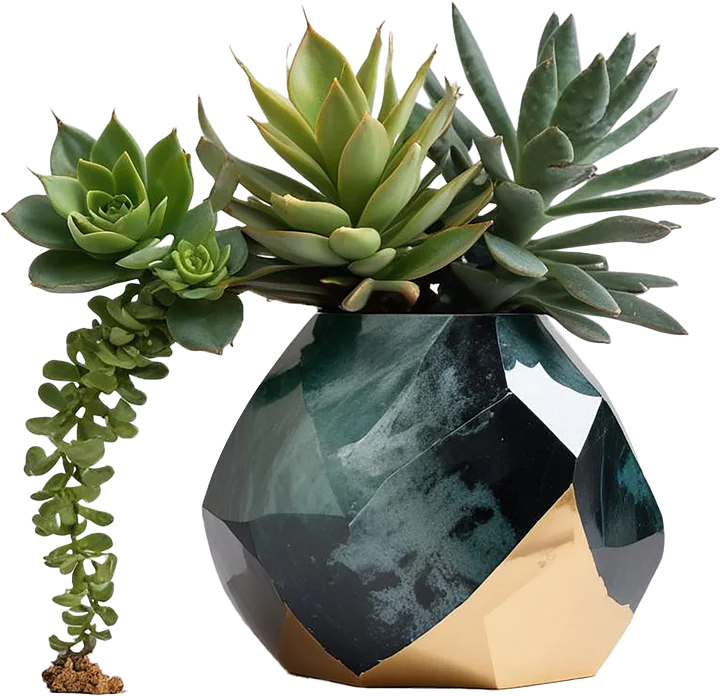 Quartz Eclipse – Succulent Pot png product image (1)