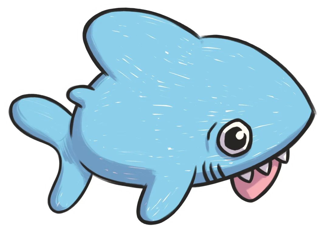 sticker : blep blåhaj product image (1)