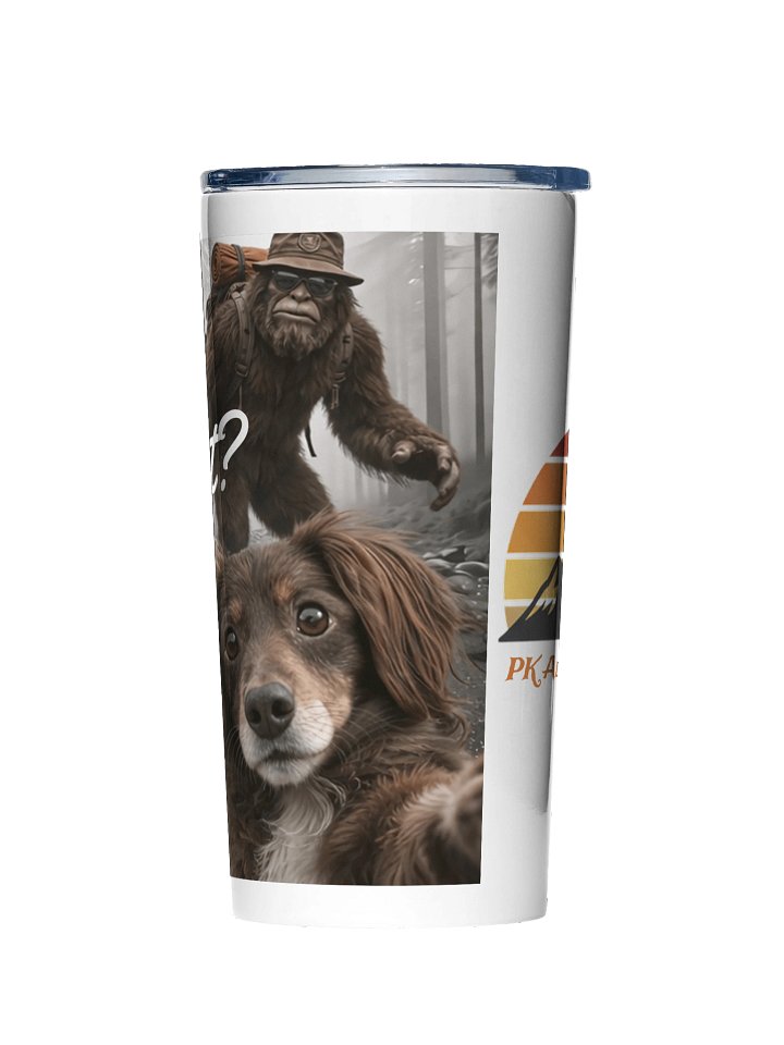 Peach & Sasquatch 20oz Travel Tumbler – Funny Adventure Cup | PK Adventure Travels product image (1)