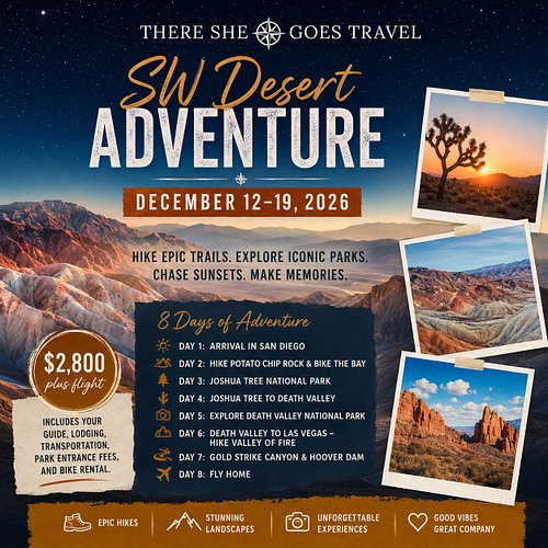 Come experience the darkest night skies!
We’re hiking trails, biking along the bay, exploring the desert, and soaking in hot ...