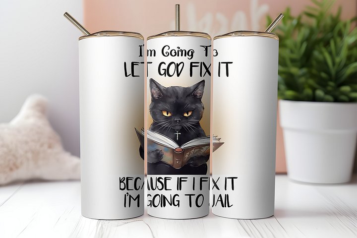 Divine Feline Stainless Steel Tumbler product image (2)