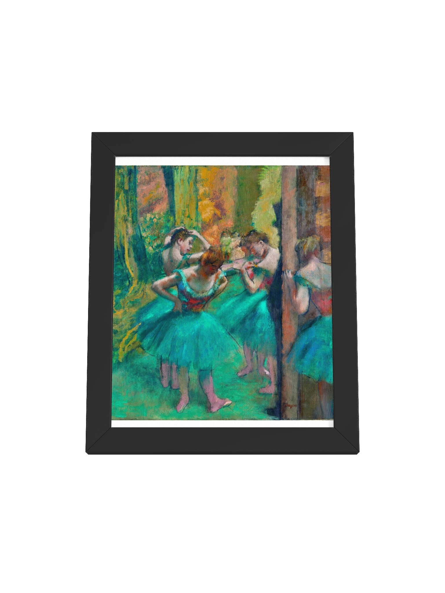 Dancers, Pink and Green — Small Framed Matte Poster product image (5)