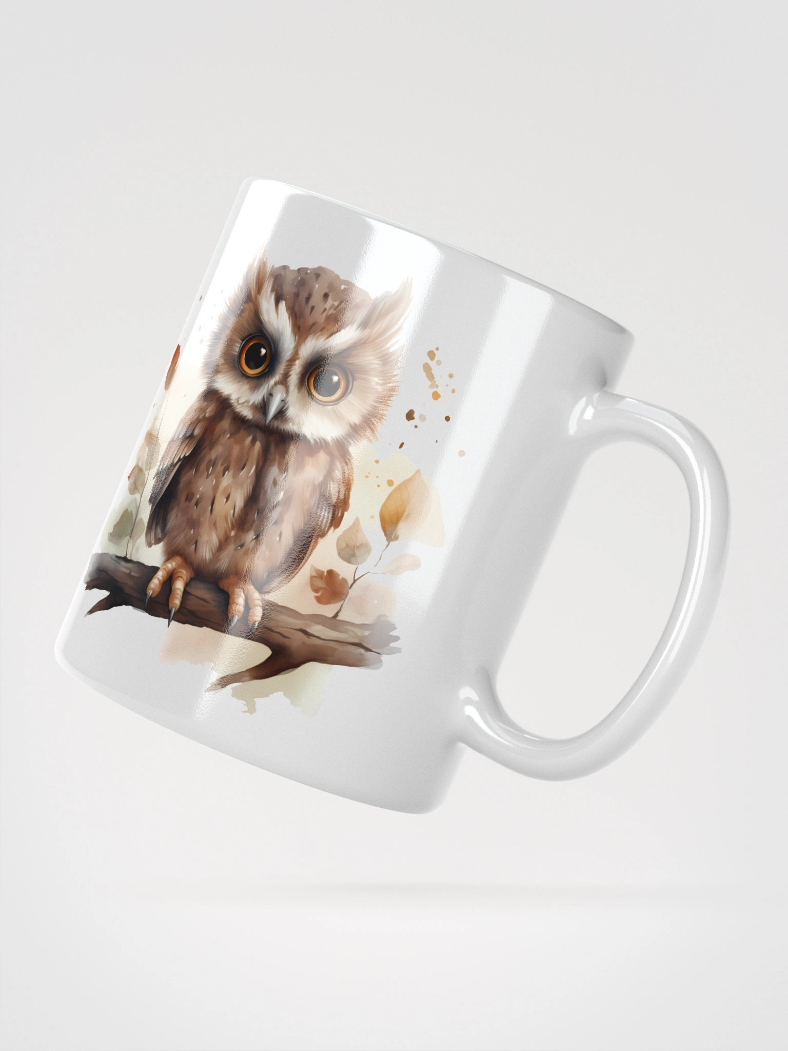 Whimsical Owls White Glossy Mug product image (5)