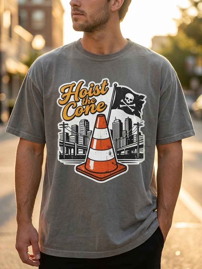 Hoist The Cone Shirt, Viral Baseball Trend Tee, Funny Sports Meme Shirt, Comfort Colors Graphic Tee, Streetwear Gift product image (7)
