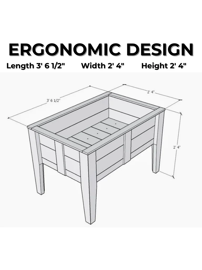Waist-High Elevated Cedar Planter: DIY Build Plans & Construction Guide product image (2)