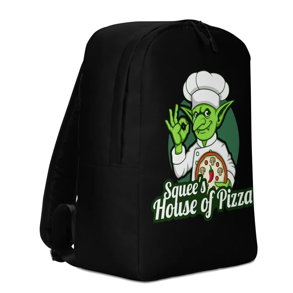Squee’s House of Pizza Minimalist Backpack (Black) product image (5)