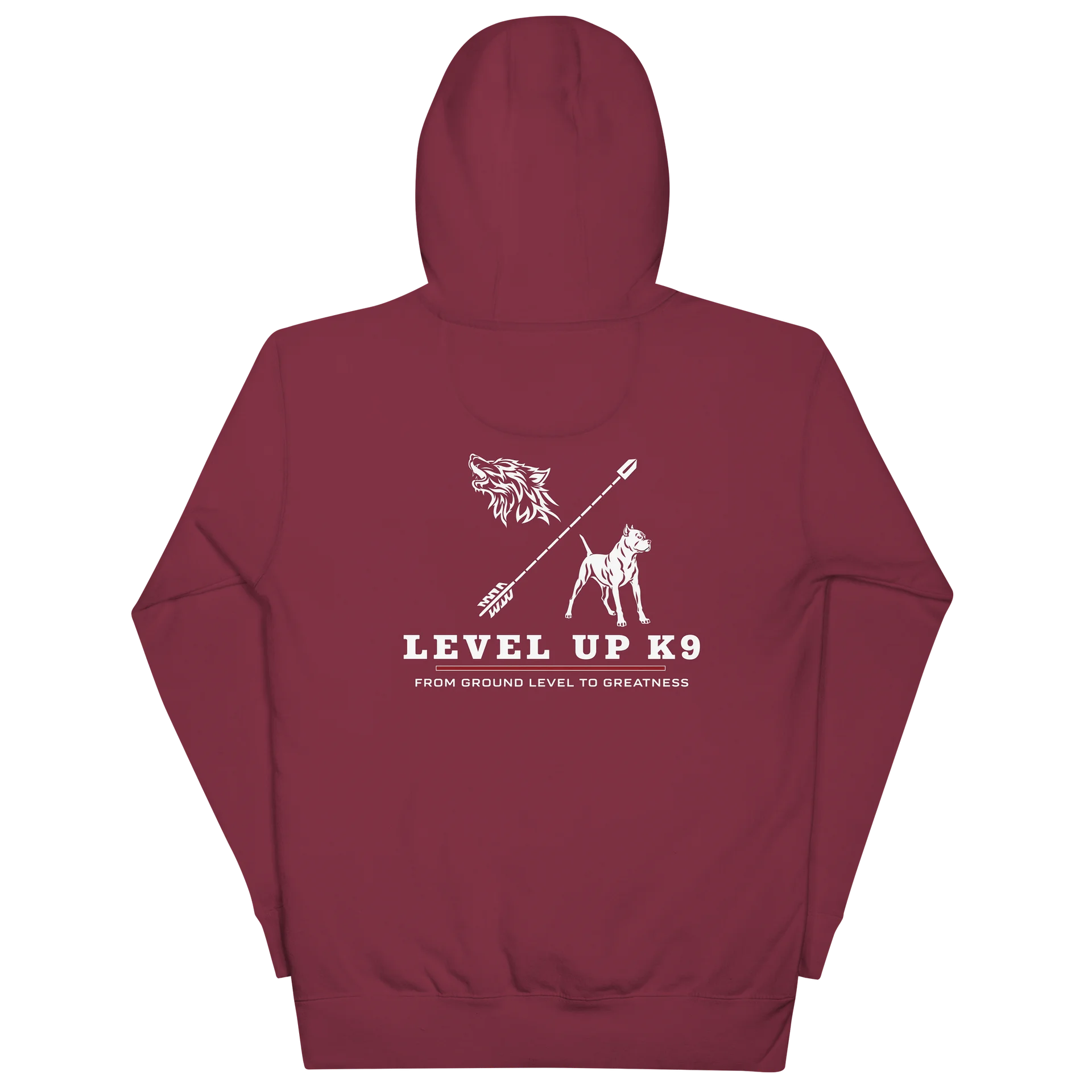 Level-UP K9 Standard Hoodie ( Maroon ) product image (6)