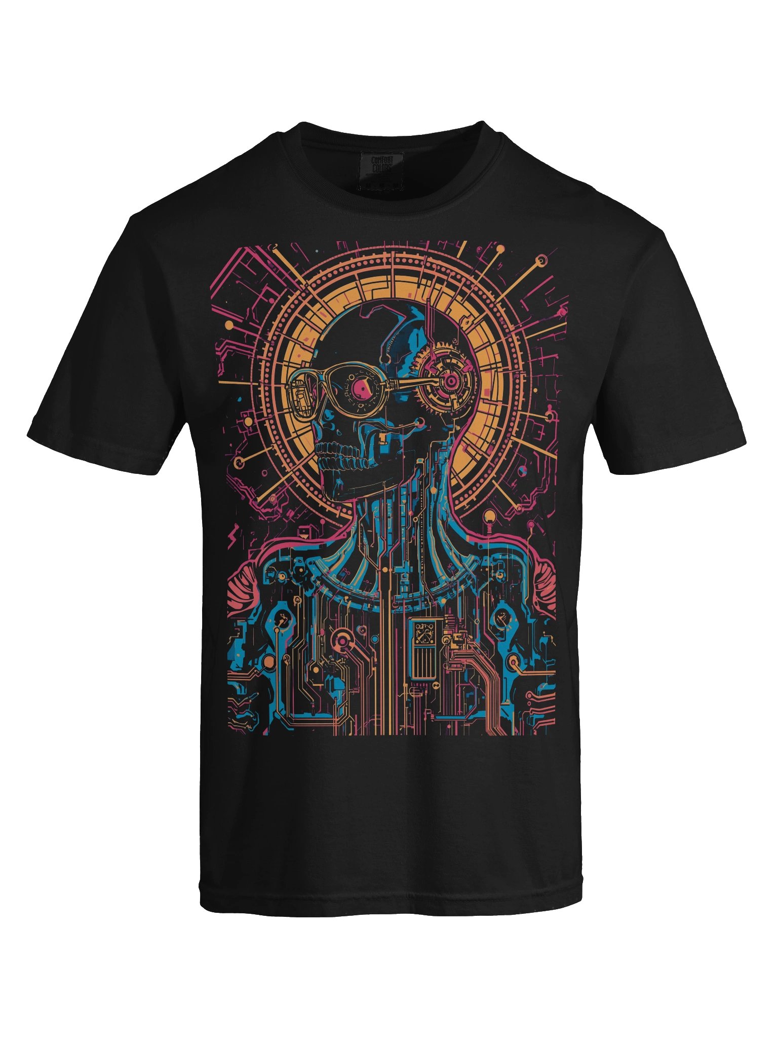 Cyberpunk Neon Skull Heavyweight T-Shirt product image (2)