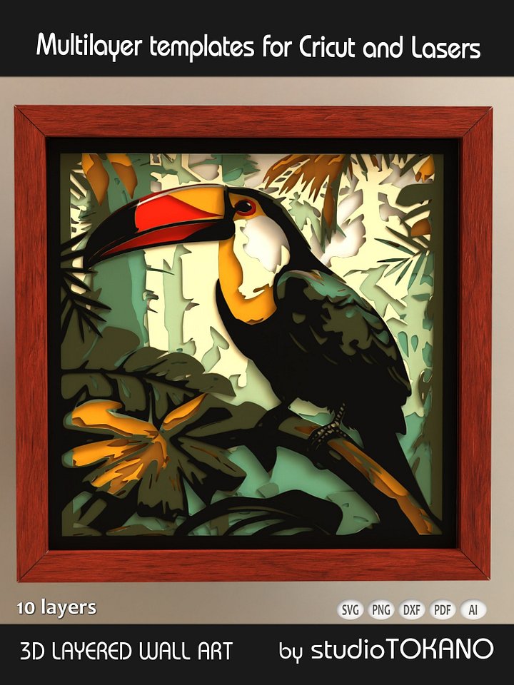 Toucan Multi layered Shadowbox product image (1)