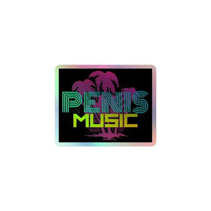 Penis Music holographic stickers product image (2)