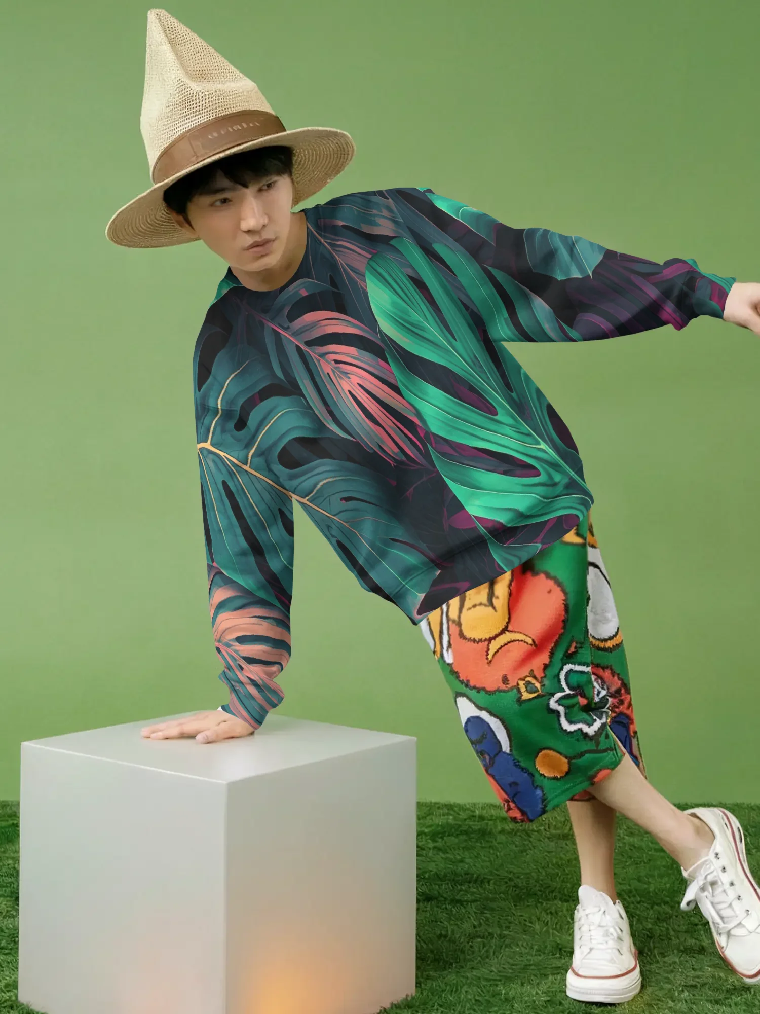 Tropical Foliage All-Over Print Unisex Sweatshirt product image (5)