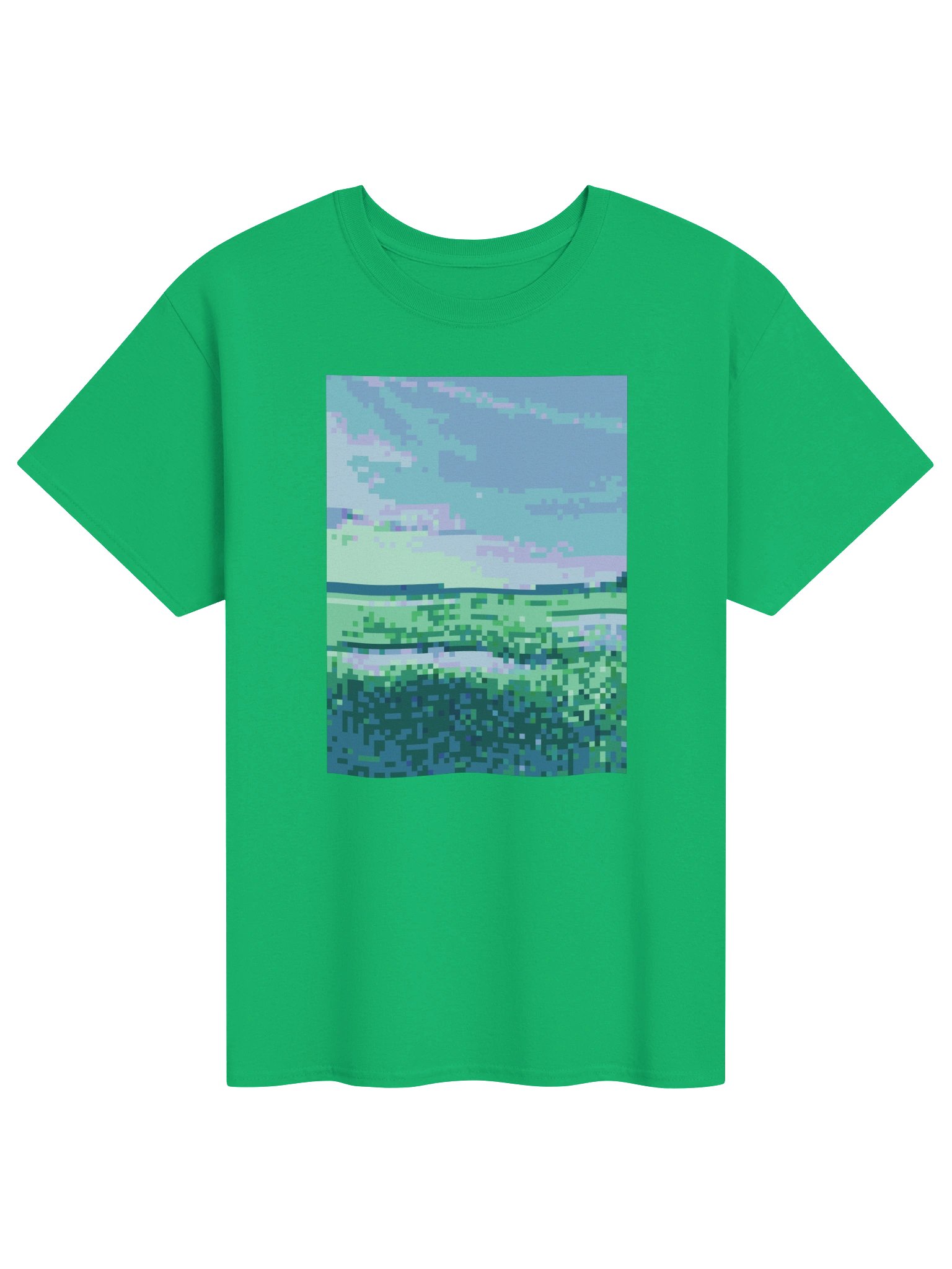 pixel vibrant marshlands graphic tee product image (1)