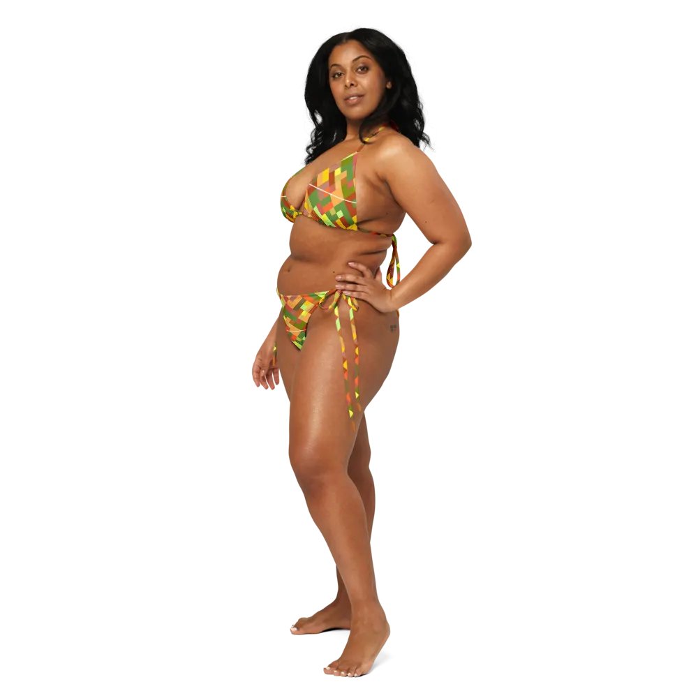 Colorful Mosaic Pattern Design String Bikini - v2 product image (1)
