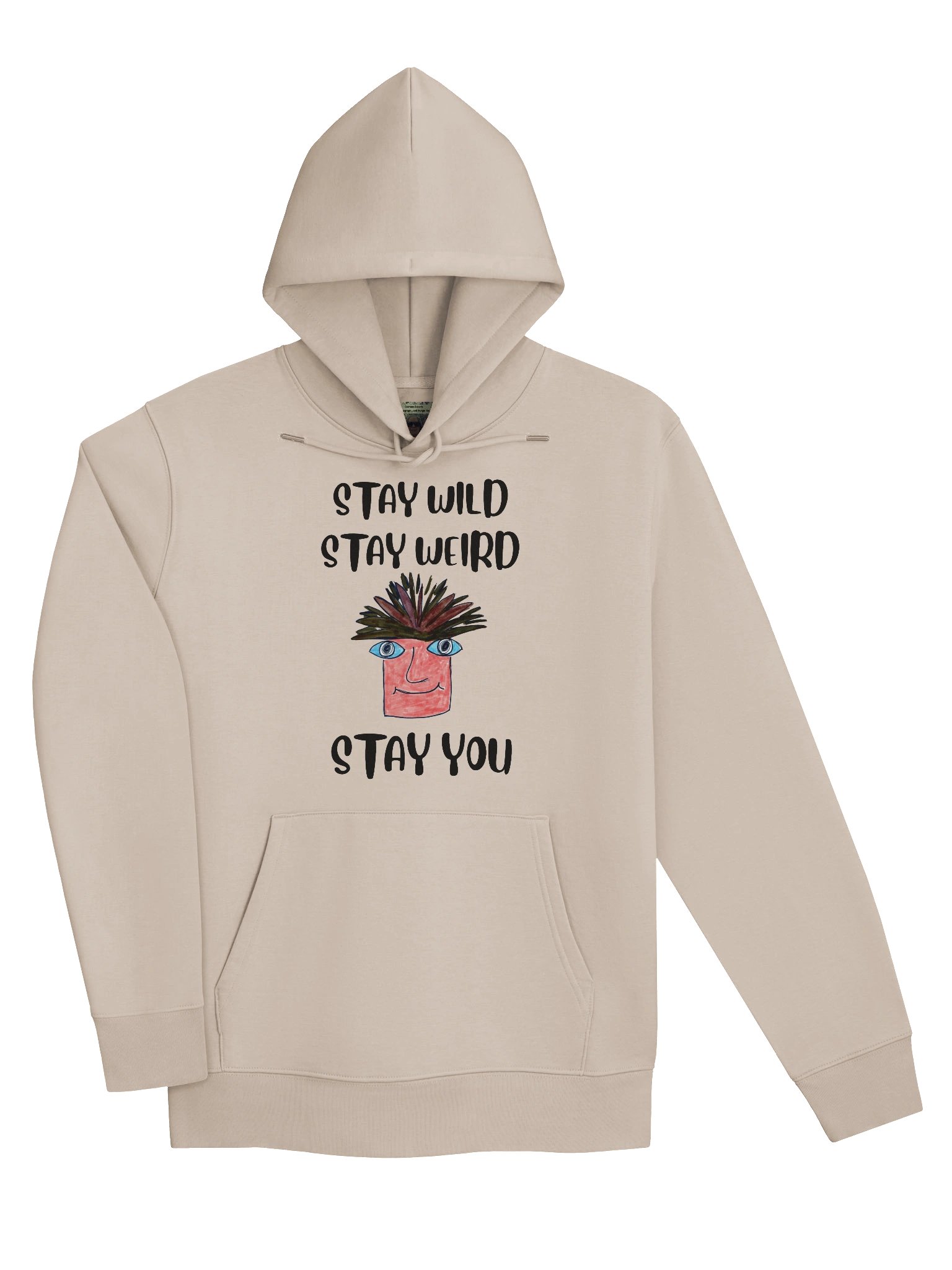 Stay You Organic Hoodie ( Black Text) product image (7)