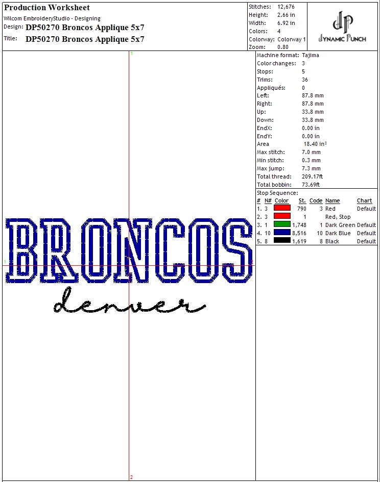 NFL BRONCOS APPLIQUE product image (2)