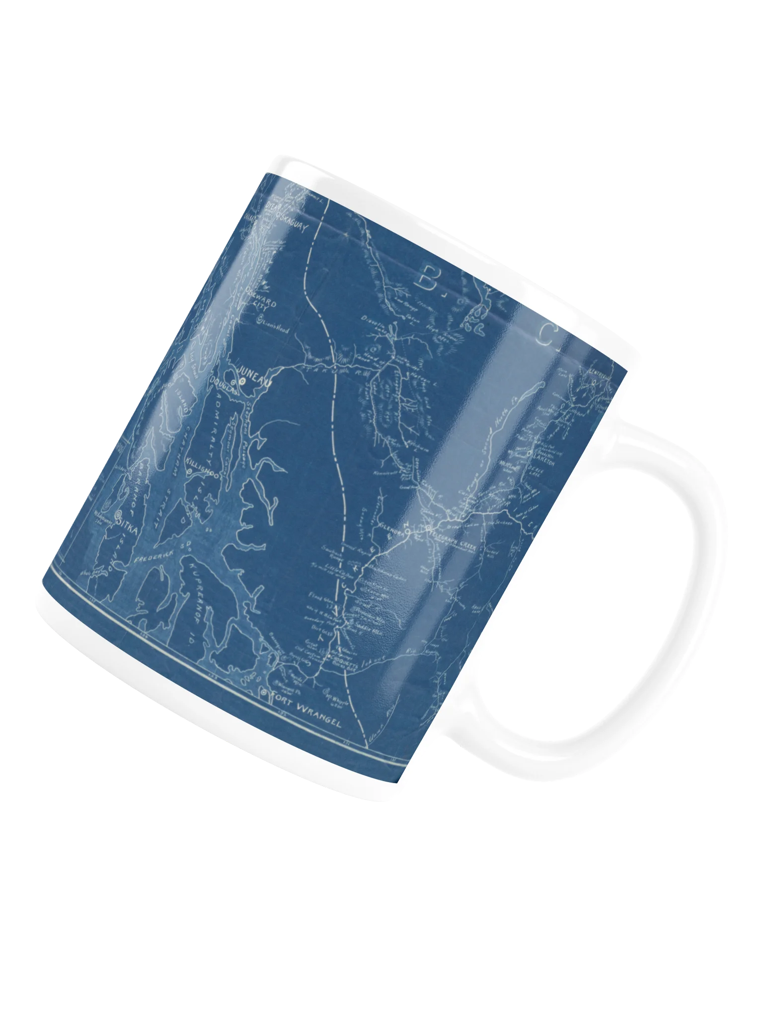 Upper Yukon Blue Map Mug product image (6)