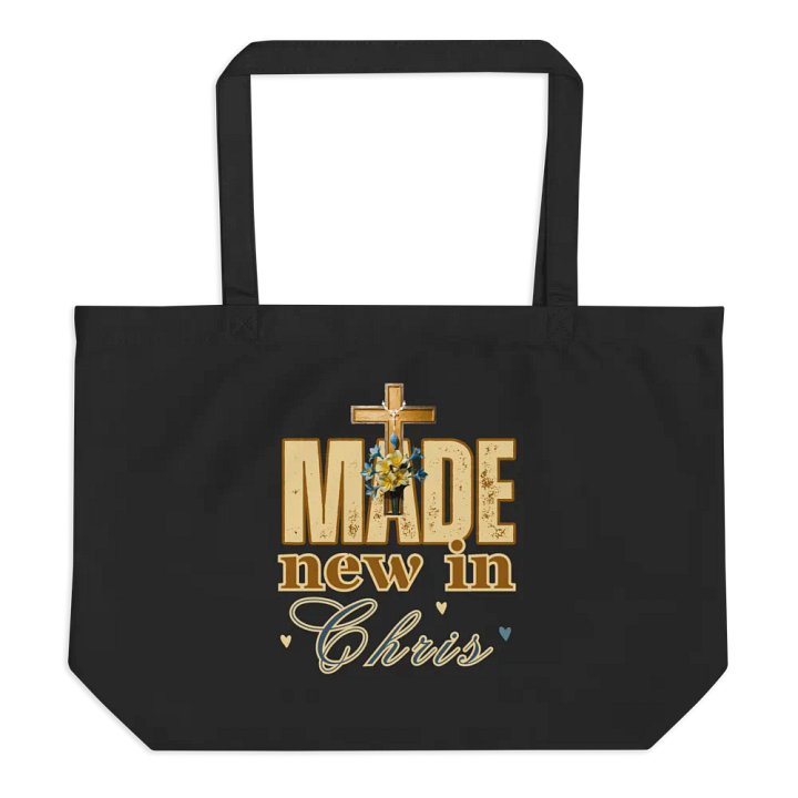Made New In Christ Christian Organic Tote Bag product image (1)