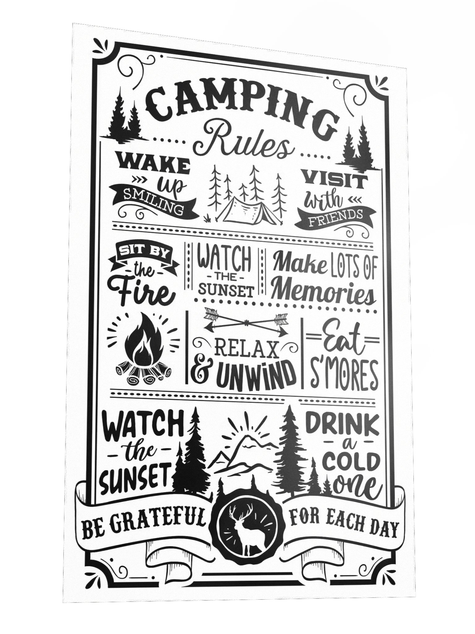 Camping Rules Poster product image (3)
