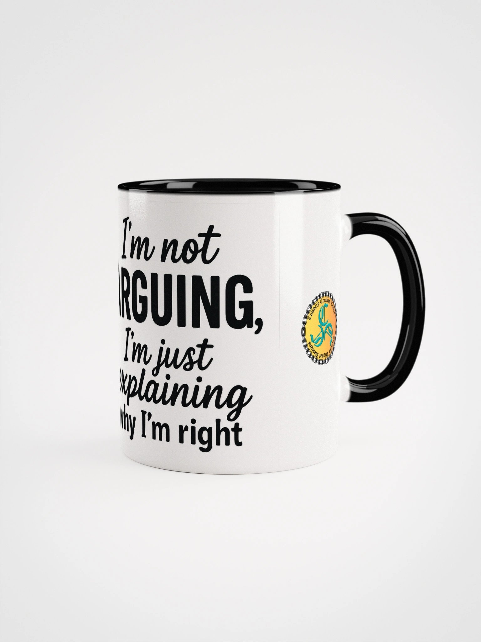 I'm Not Arguing (Male) 2-Tone Ceramic Mug product image (13)