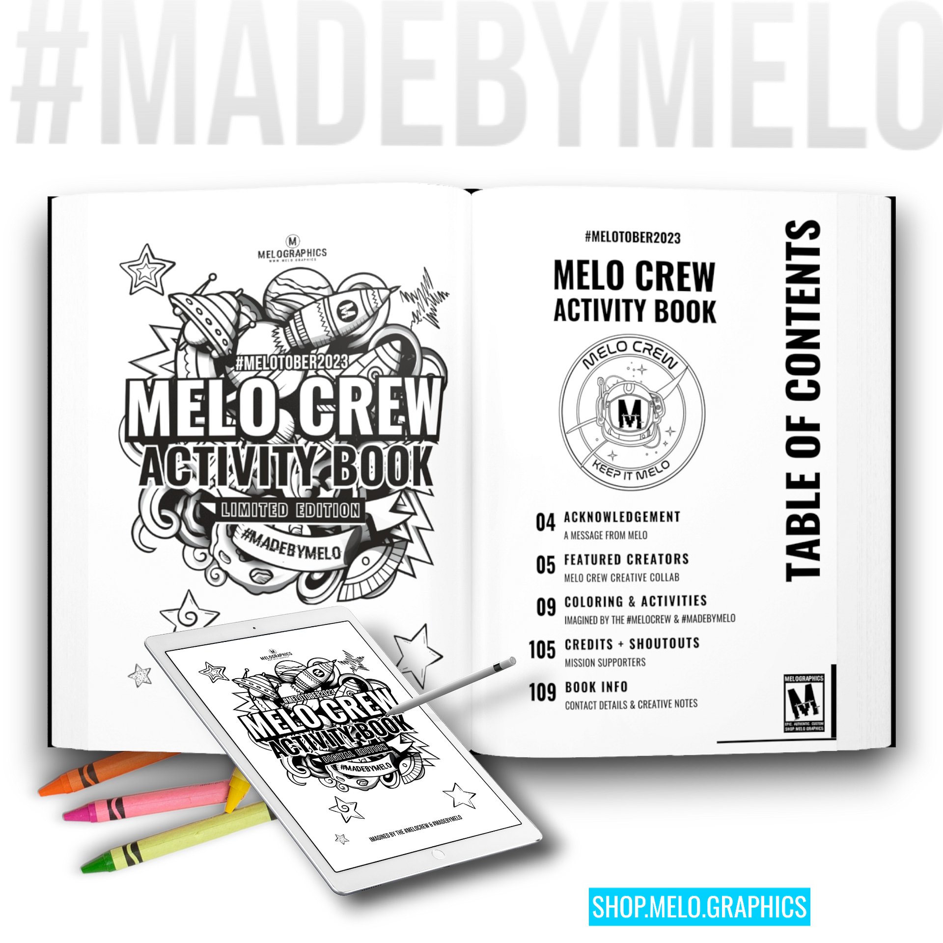 #MELOtober 2023 Melo Crew Activity Book - Print & Digital Bundle | #MadeByMELO product image (2)