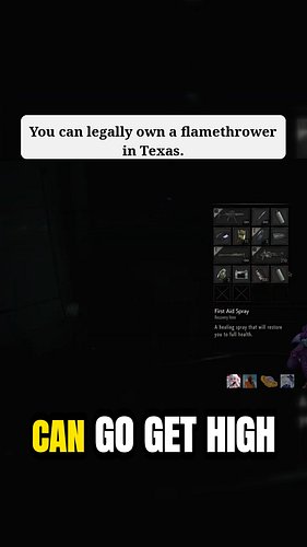 Legal flamethrowers in Texas? When you need a giant lighter to handle your chores. #Texas #Flamethrower #Wild #GamingTalk