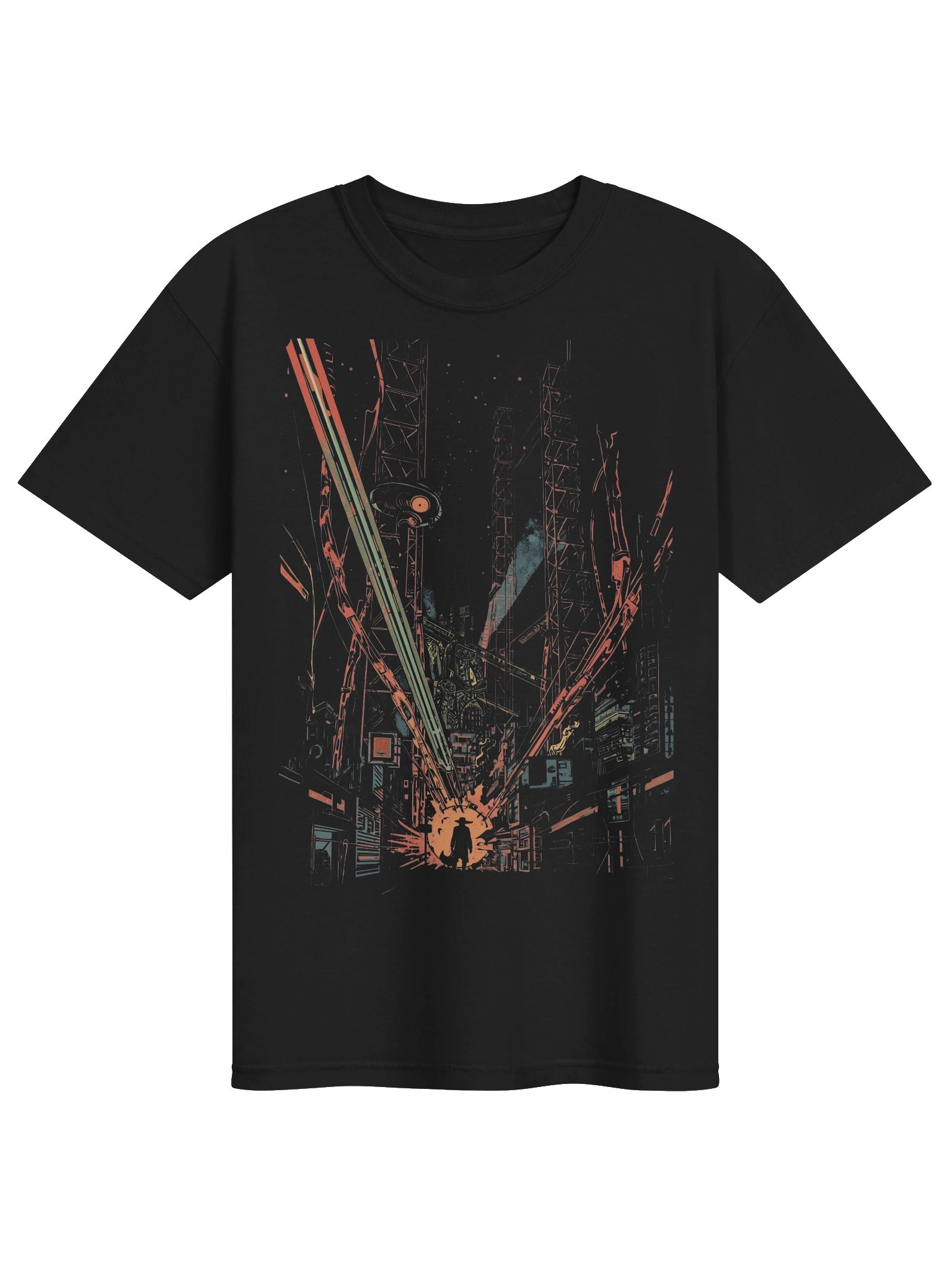 Neon City Burst Heavyweight T-Shirt product image (1)