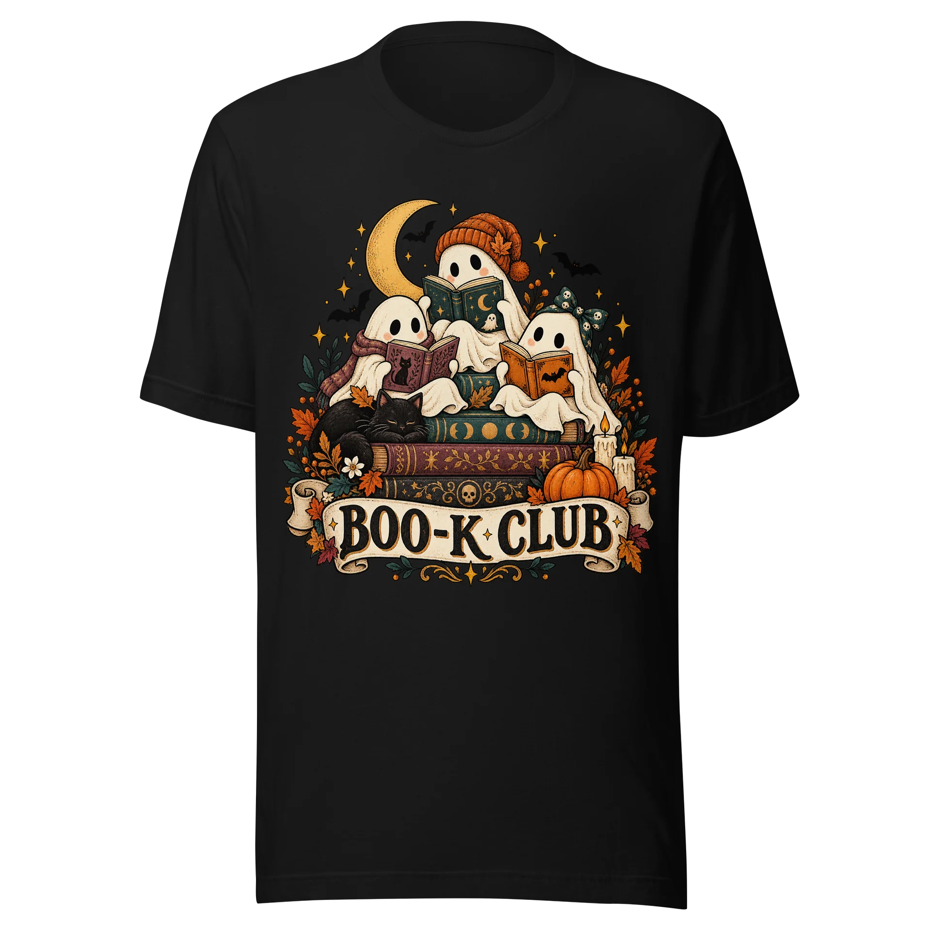 BOO-K Club Ghost Readers Halloween Tee product image (1)