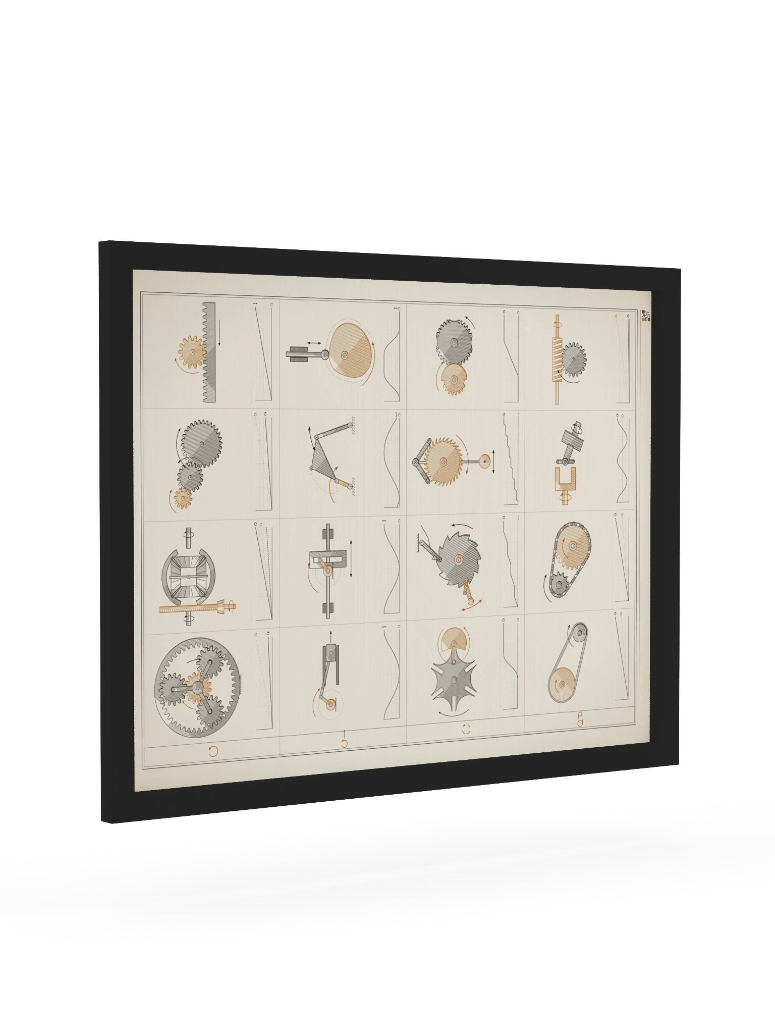 MOTION · Lámina del atlas mecánico · enmarcada product image (7)