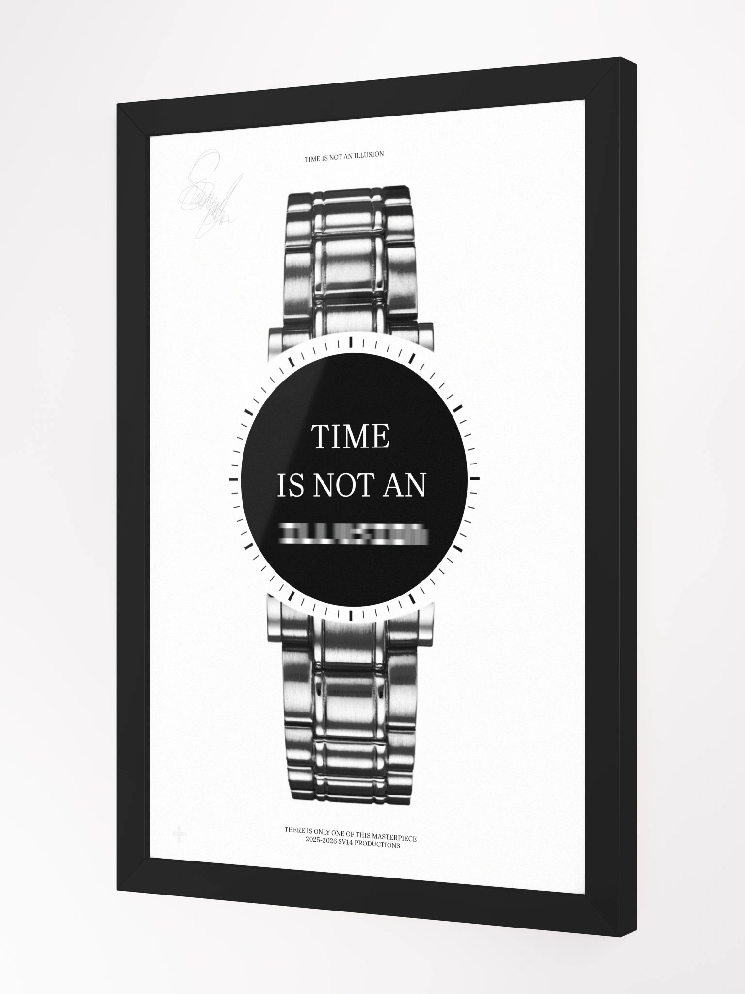 TIME IS NOT AN ILLUSION - BLACK FRAME product image (2)
