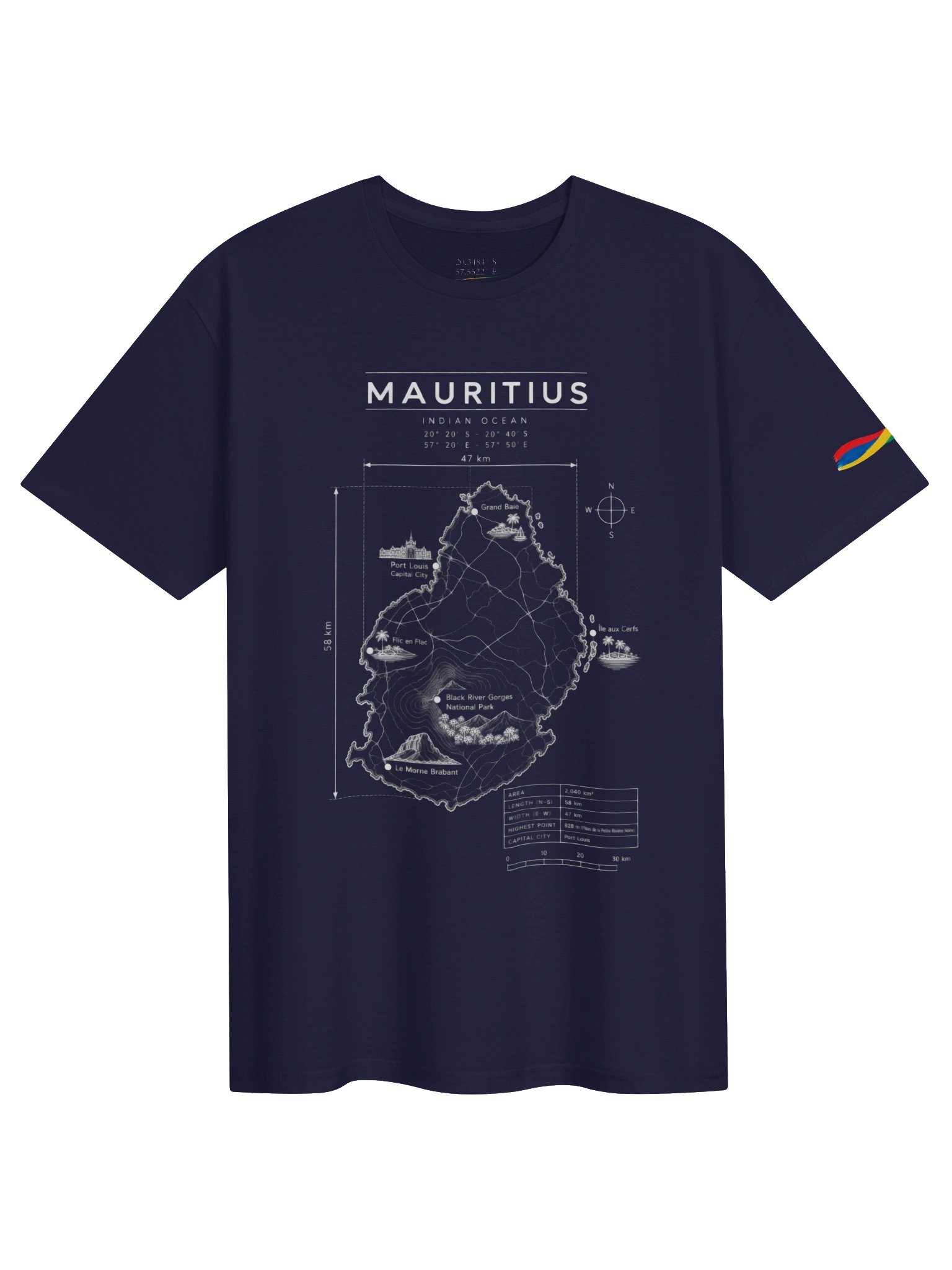 Mauritius Blueprint T-Shirt product image (1)