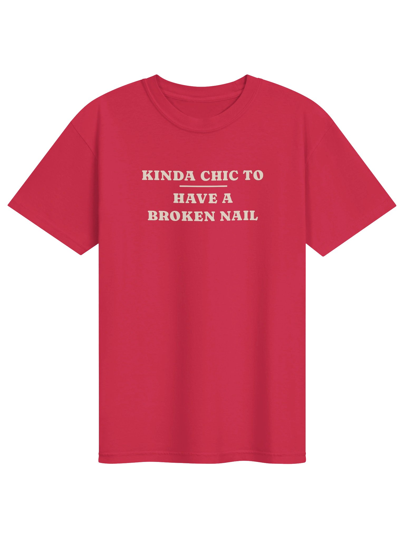 kinda chic to have a broken nail red cream product image (1)