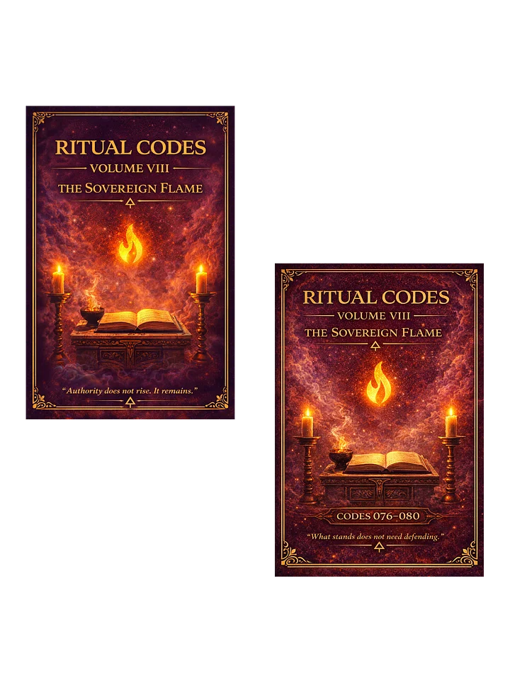 🔒 RITUAL CODES VOLUME VIII  THE SOVEREIGN FLAME (Vault Edition · Codes 071–080 · Private Access) product image (1)