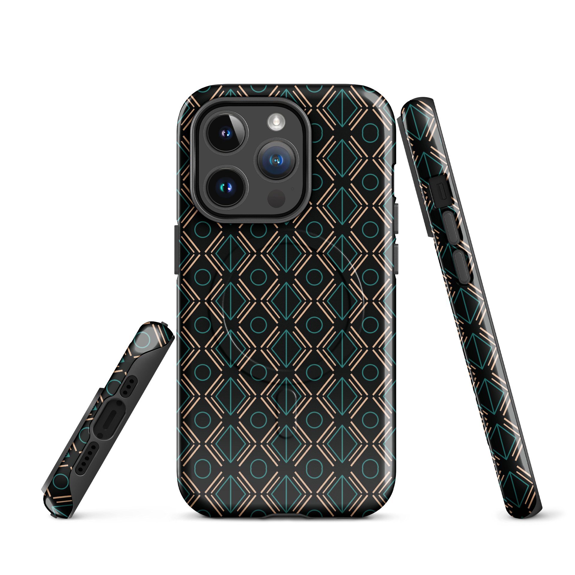 Aura iPhone 17 Tough MagSafe Case - Shockproof Dual-Layer Geometric Protective Cover product image (1)