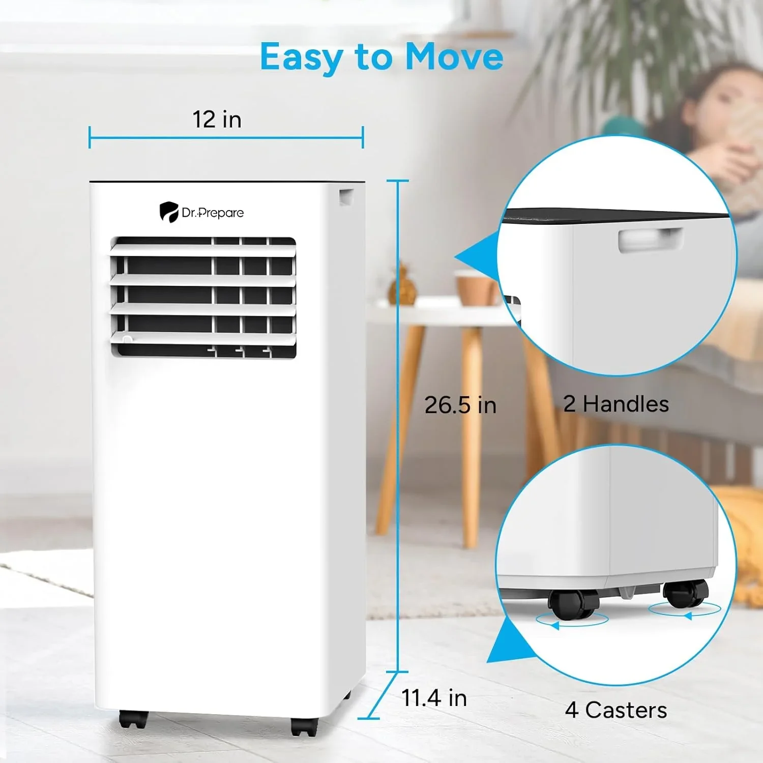 9000 BTU Portable Air Conditioner with WiFi, Dehumidifier & Fan Function product image (5)
